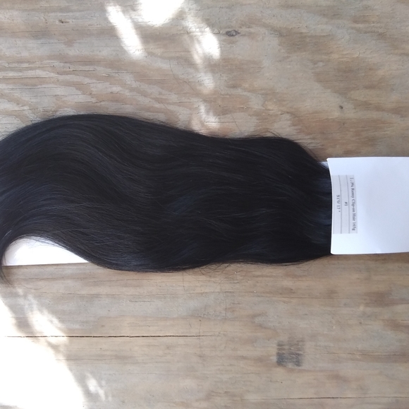Jet Black Clip in Hair Extensions remy Human hair - Picture 4 of 5